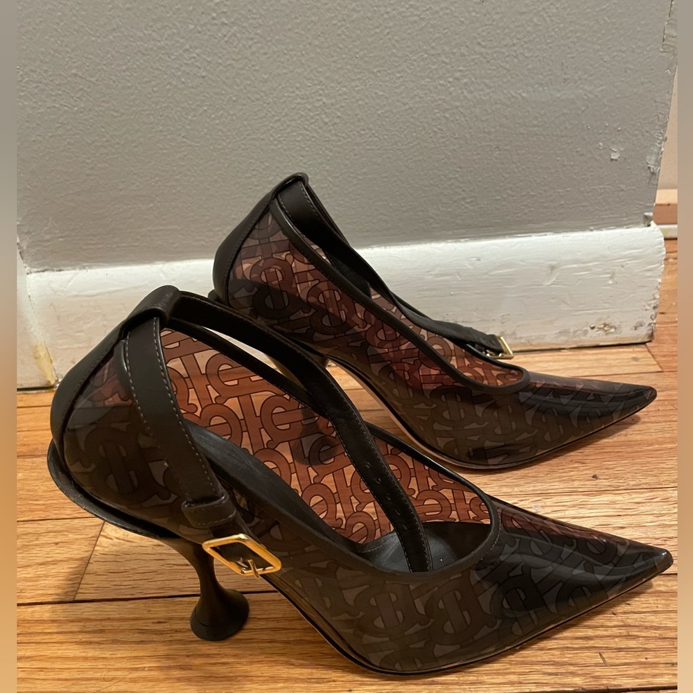 Burberry Monogram Brown Evan Pumps